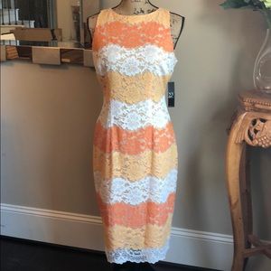 Orange Lace dress- for work or for cocktail